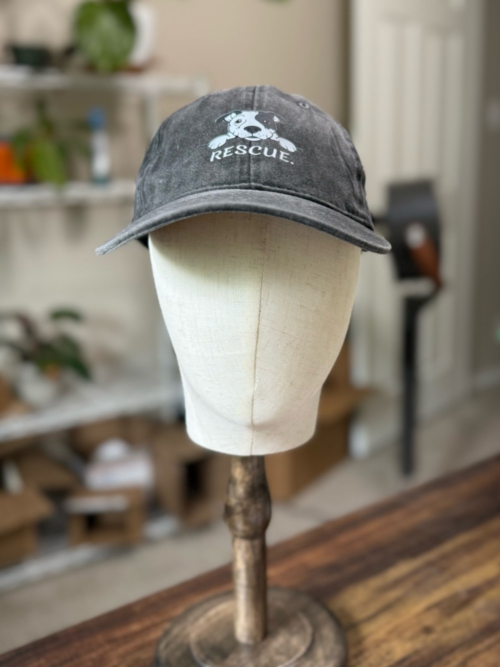 NWOT Pit Bull Rescue Graphic Dad Hat - Acid Wash Grey - Pittie, Bully, Staffy - Picture 6 of 6